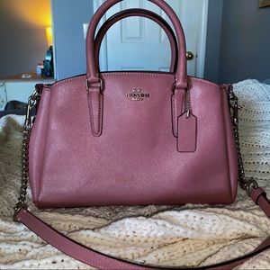 coach purses light blue and rosy pink